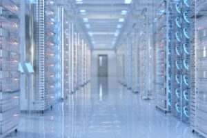 A data server room quietly humming away