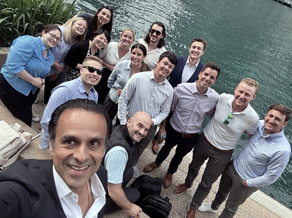 Selfie of a company team