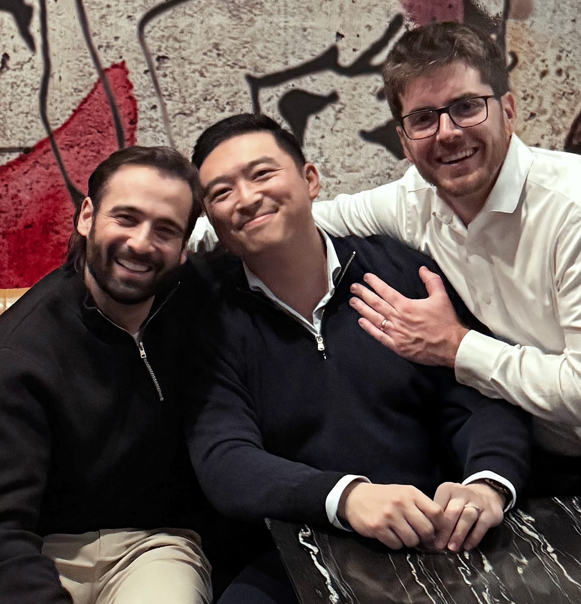 Team members embracing